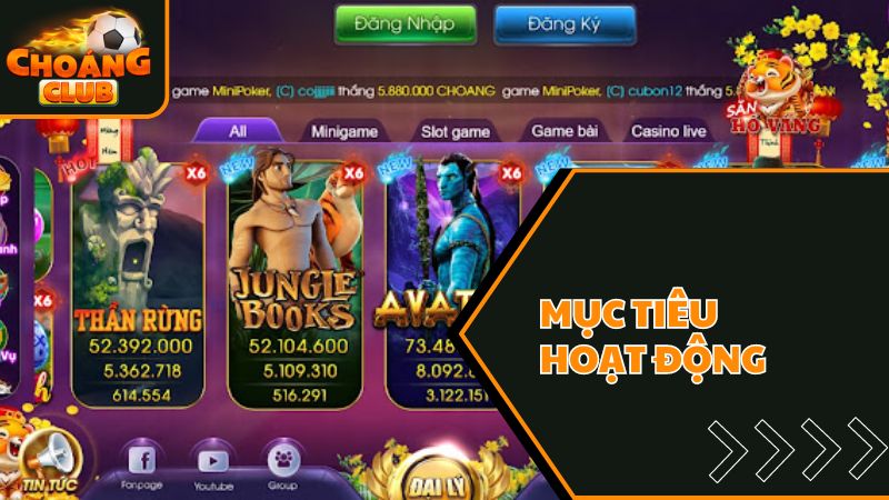 Giới thiệu ChoangClub – Thông tin về cổng game hot nhất châu Á 1 Giới thiệu mục tiêu họa động